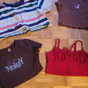 4  Multicolor Striped Crop Top